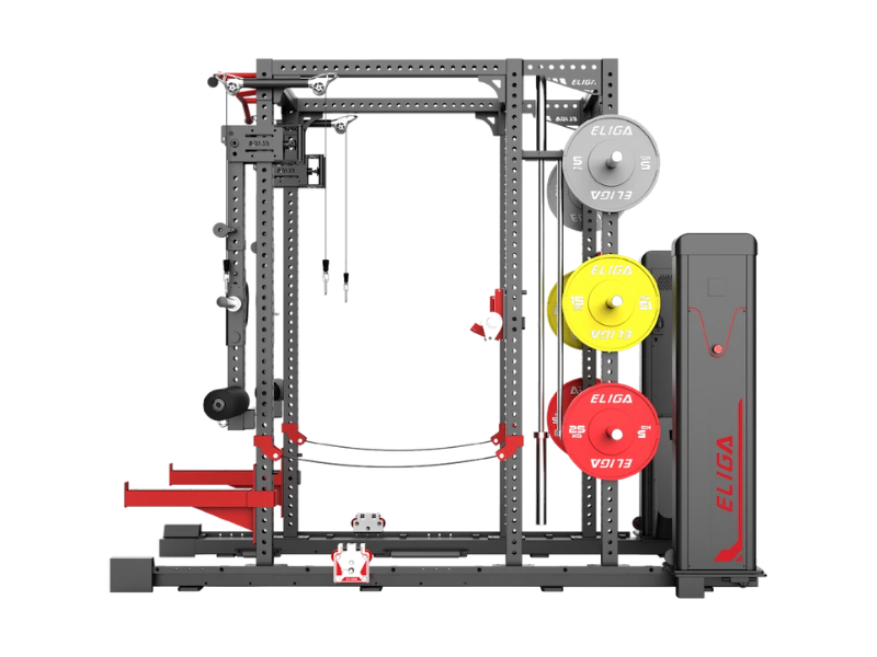 Тяжелоатлетический помост для силовой рамы - Вид сбоку (Eliga)